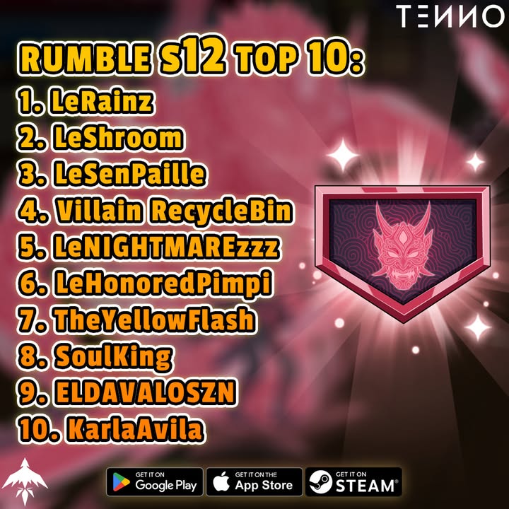 Rumble Season 12 Leaderboard and Badges Guide - Tenno Ultimate Ninja RPG Wiki