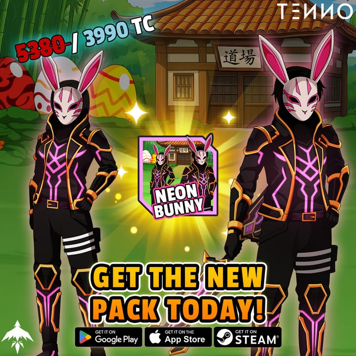 Neon Bunny Pack – Limited‑Edition Easter Cosmetics for 3,990 TC - Tenno Ultimate Ninja RPG Wiki
