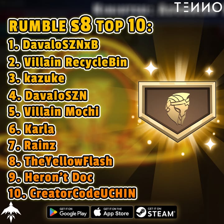 Rumble Season 9 Final Rankings, Rewards & Claim Guide – Tenno Wiki - Tenno Ultimate Ninja RPG Wiki