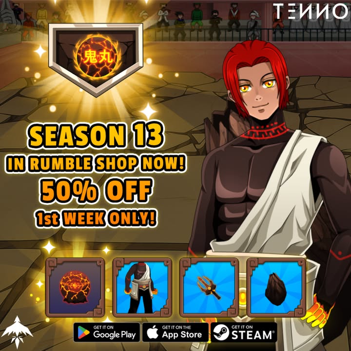 Season 13 Rumble Shop Rewards – 50% Off for One Week - Tenno Ultimate Ninja RPG Wiki