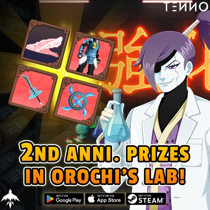 2nd Anniversary Rewards Now Upgradable in Orochi’s Lab - Tenno Ultimate Ninja RPG Wiki