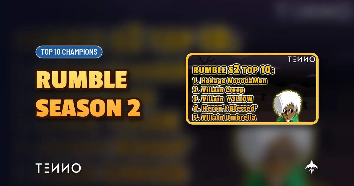 Ninja RPG: Top 10 Rumble Season 2 Champions Celebrated - Tenno Ultimate Ninja RPG Wiki