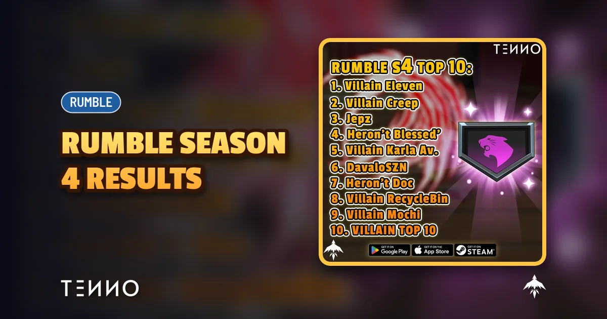 Rumble Season 4 Results, Rewards & Season 5 Prep Guide - Tenno Ultimate Ninja RPG Wiki