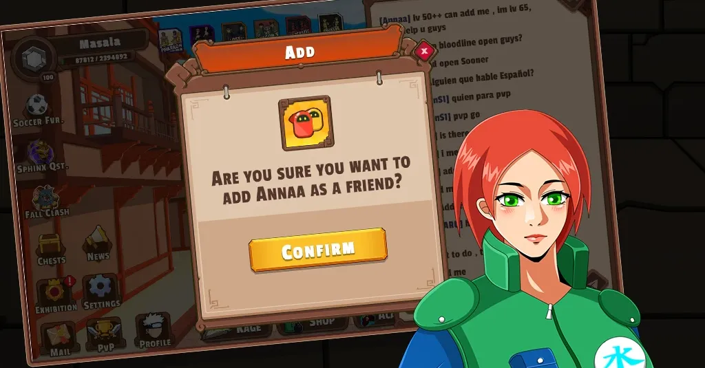 Open the Tenno global chat and start adding freinds! - Tenno Ultimate Ninja RPG Wiki